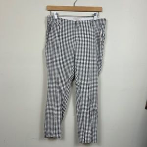 Anthropologie	Pants	White	Grid Cropped Ankle	Size	4